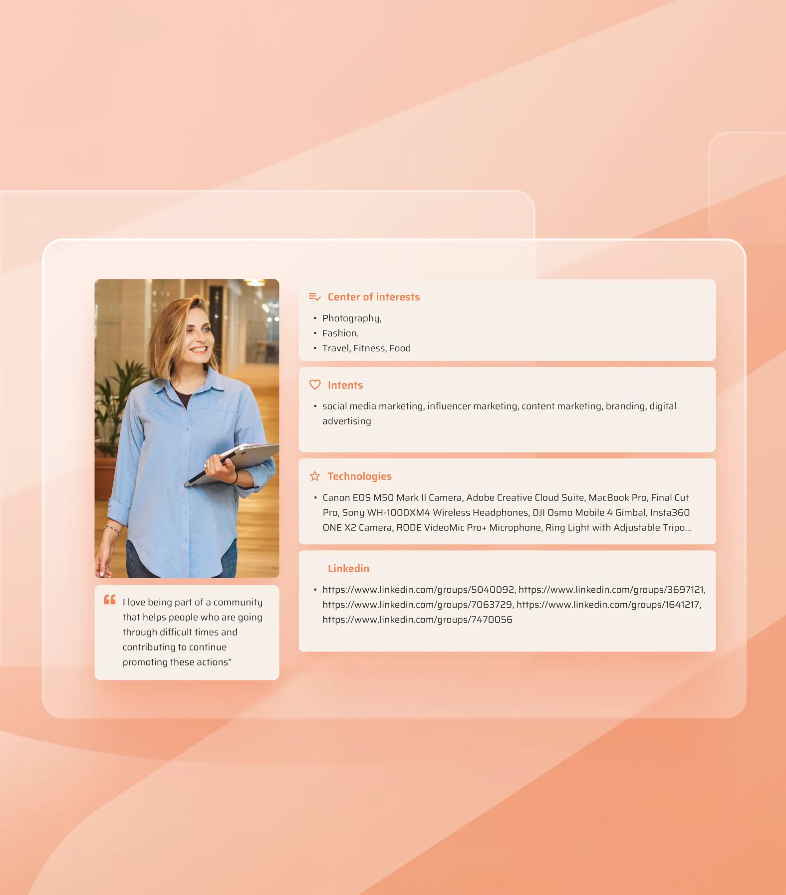 Chart diagram about intents